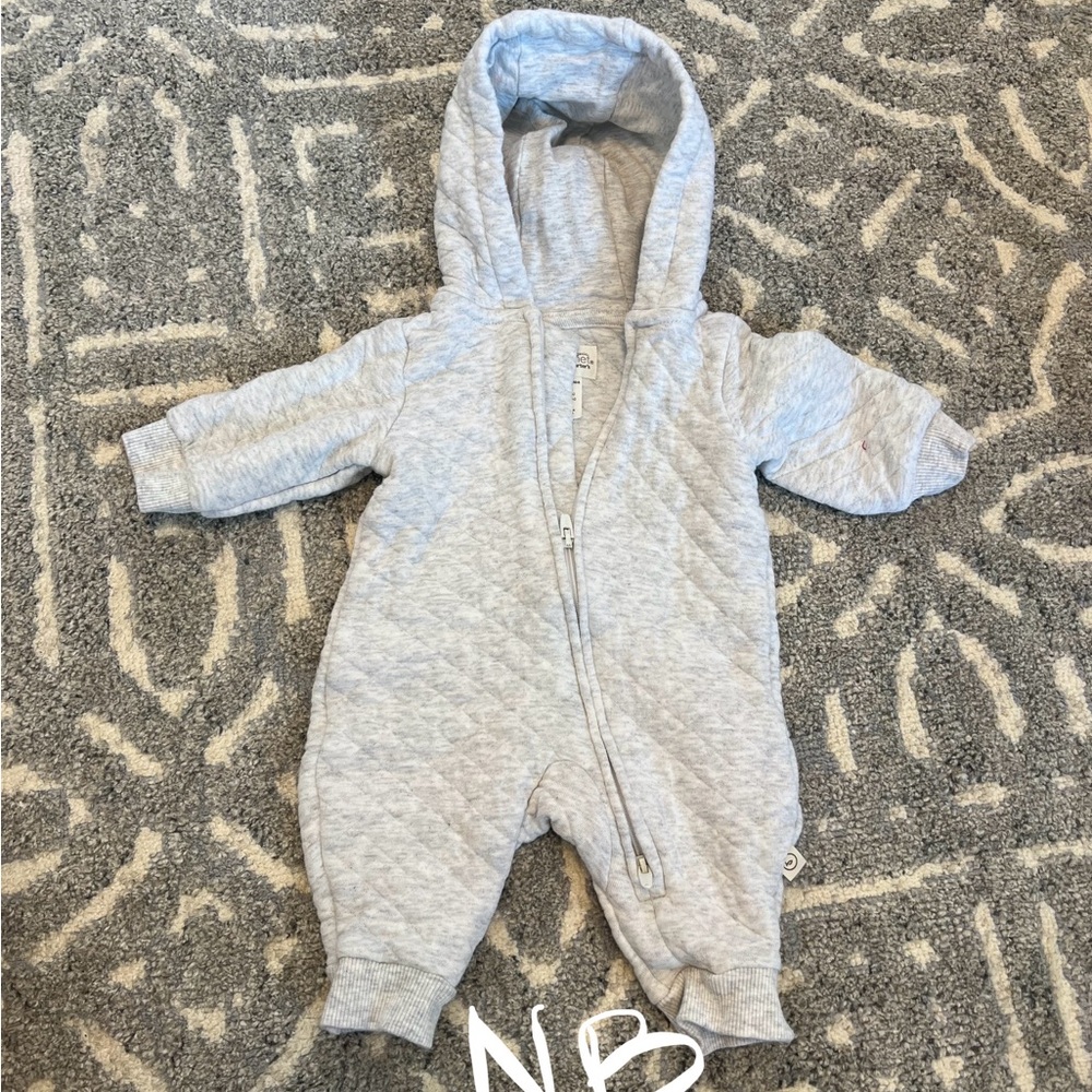 Carter's Light Gray Quilted Footie